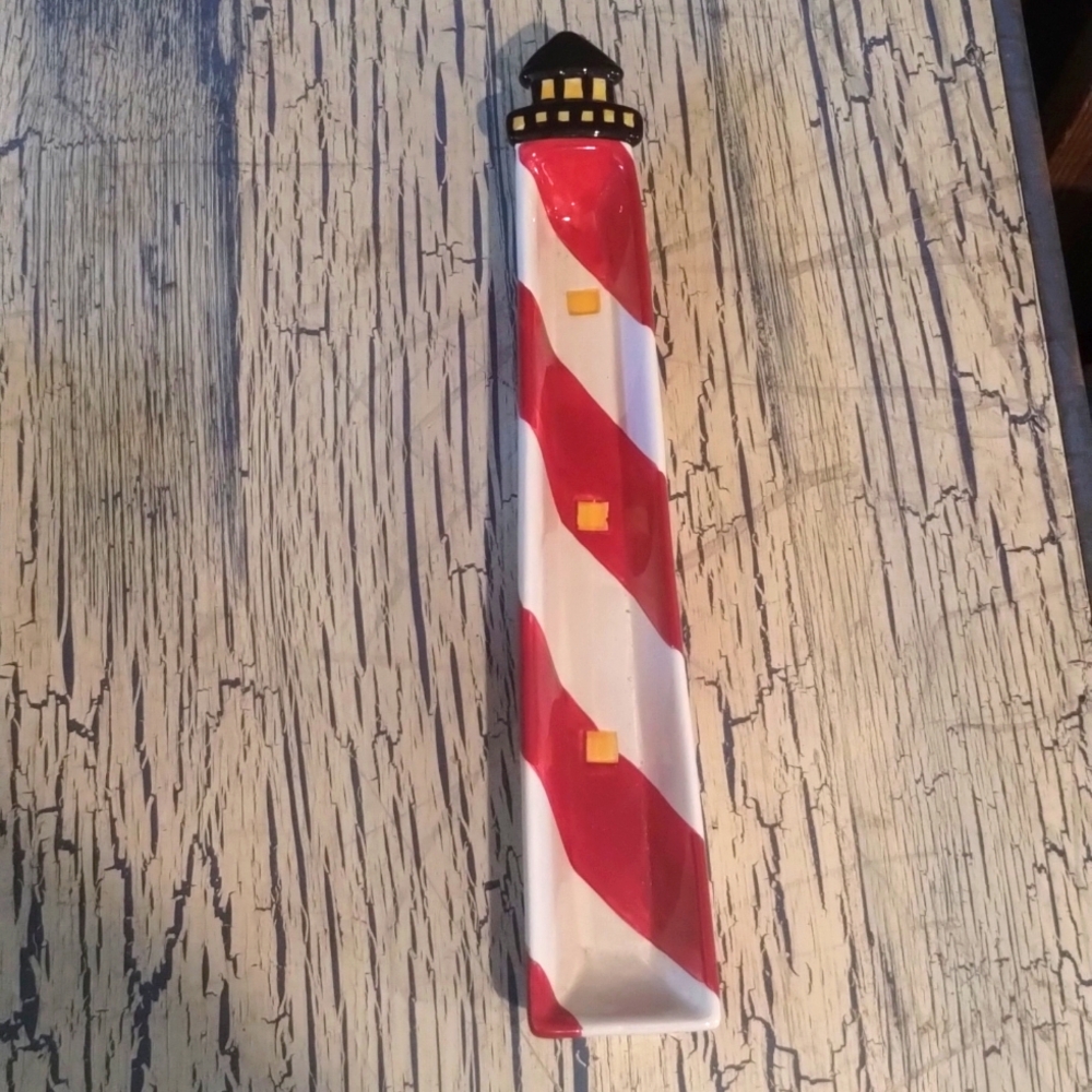 Boston Warehouse Candy Cane Lighthouse